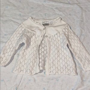 3-6M WHITE KNIT SWEATER